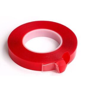 Double Sided Very High Bonding Tape, Clear PET with Red Liner