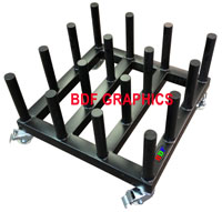 Mobile Media Rack, for 2" Core Rolls