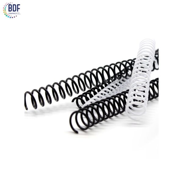 Plastic Binding Coil 4:1 (12") Black/White