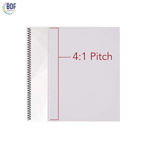 Plastic Binding Coil 4:1 (12") Black/White - Image 2