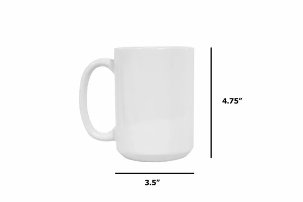 Tasse à café photo blanche 15oz avec sublimation, lavable au lave-vaisselle (AAA) - Image 2