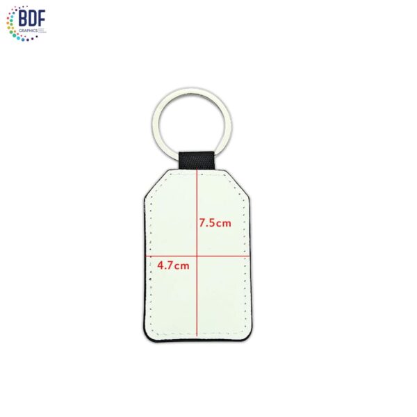Double Sides Printable Sublimation Blanks Keychain PU Leather barrel P1