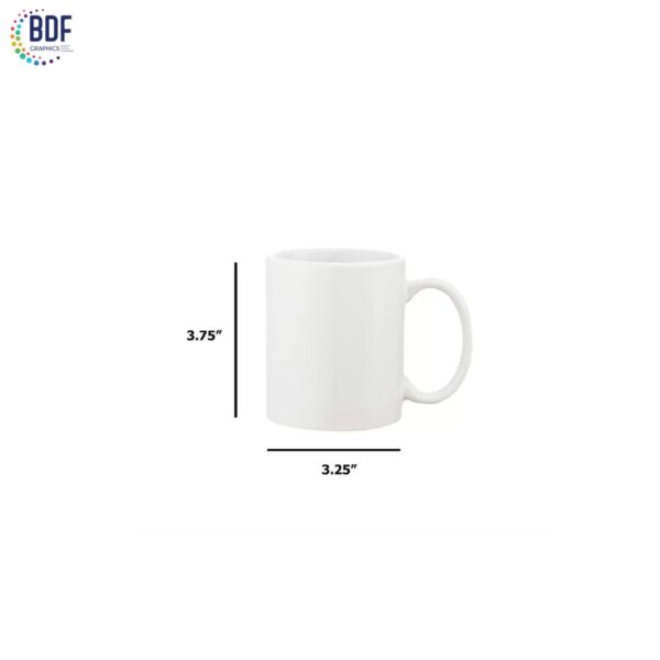 Sublimation 11oz White Photo Coffee Mug Gloss - Image 3