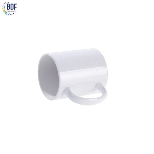Sublimation Blanks Glossy 11oz/330ml White Starsky Glitter Mug - Image 3