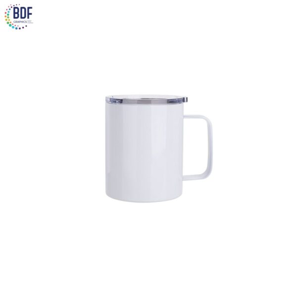 Sublimation Stainless Steel Coffee Cup with lid(White) - Image 2