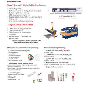 BDF Heat Transfer/Sign Making Start-up Package #2