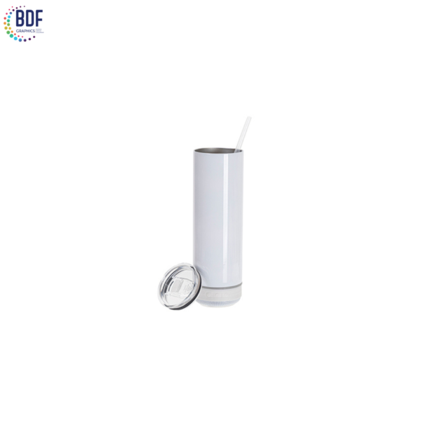 Gobelet en acier inoxydable à sublimation de 20 oz/600 ml avec paille et couvercle - Image 2