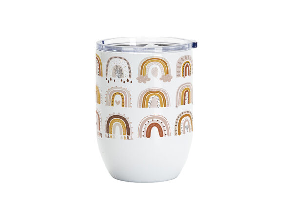 Sublimation 15oz White Stainless Steel Wine Cup