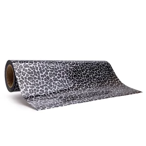 Ultra Soft Metallic Pattern Heat Transfer Vinyl Silver Leopard